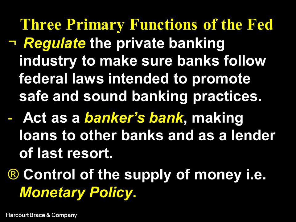 Three Primary Functions of the Fed