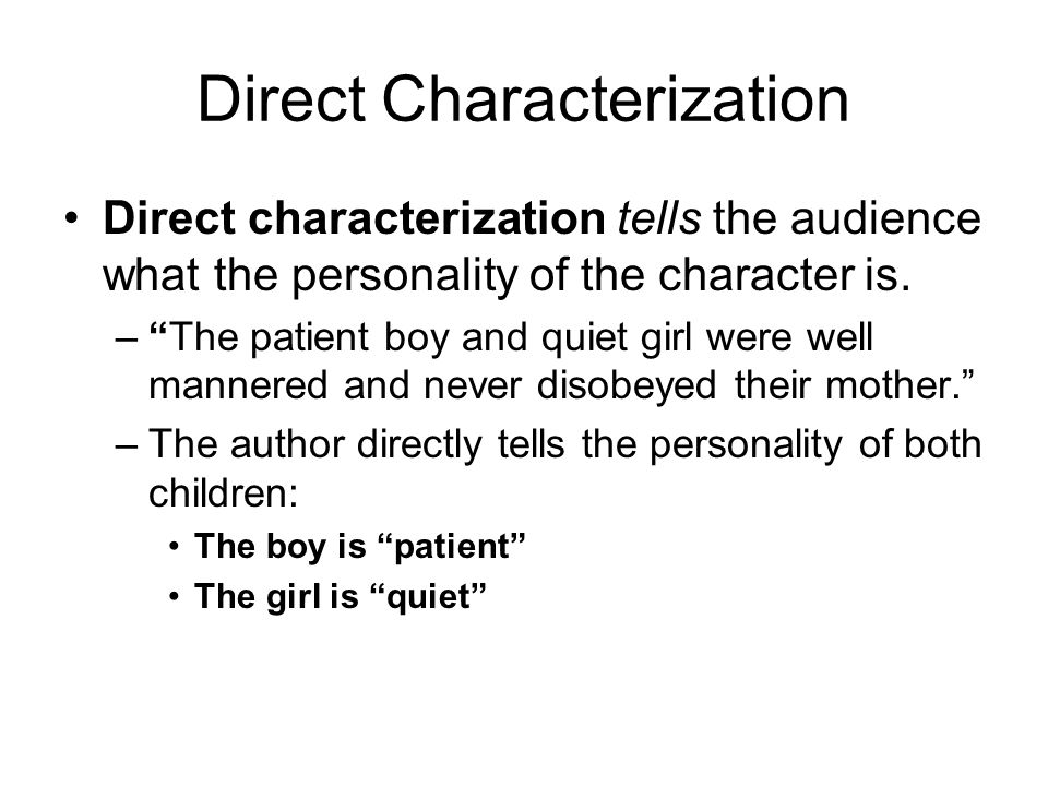 Direct Characterization