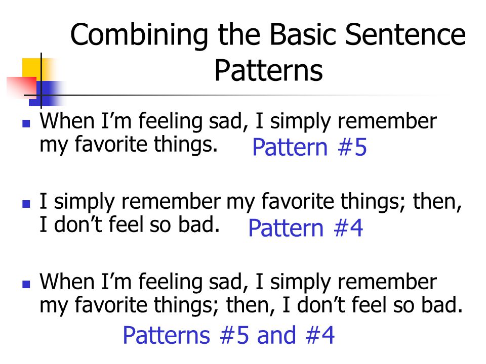 Combining the Basic Sentence Patterns