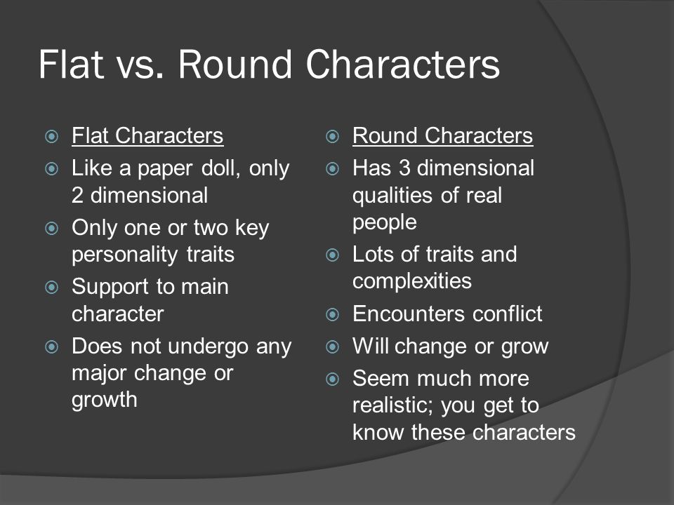 Flat vs. Round Characters