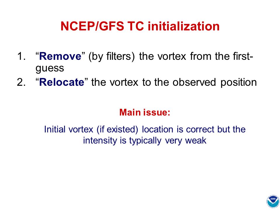 NCEP/GFS TC initialization