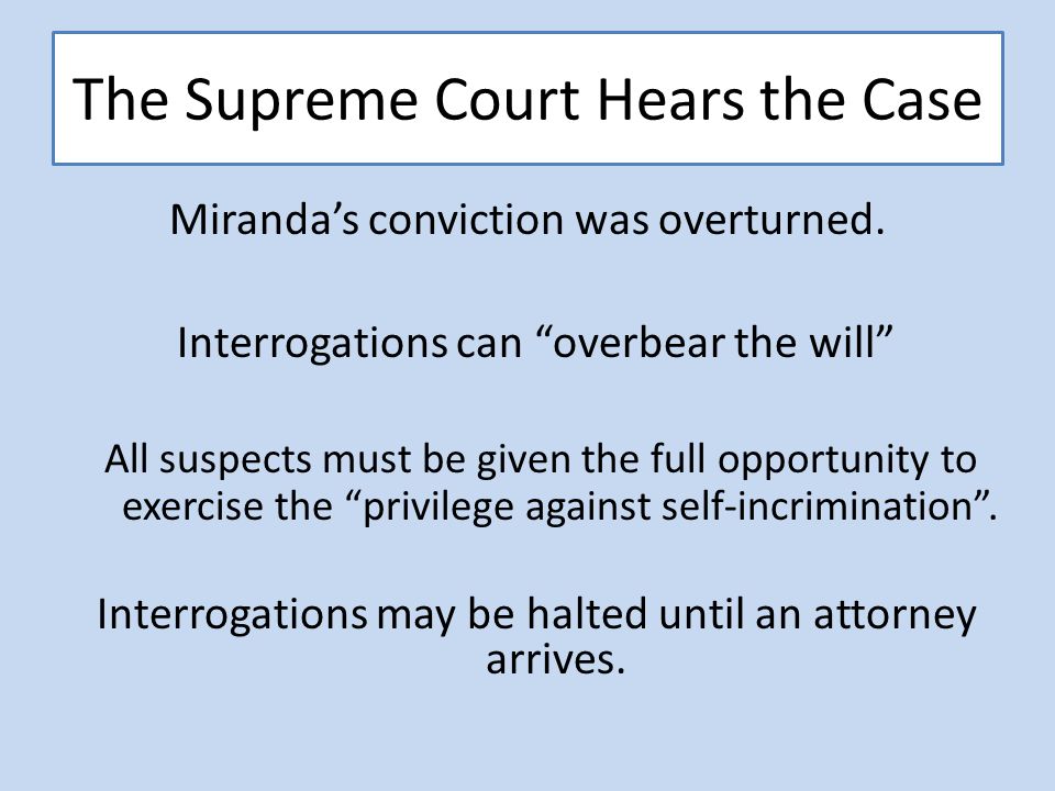 The Supreme Court Hears the Case
