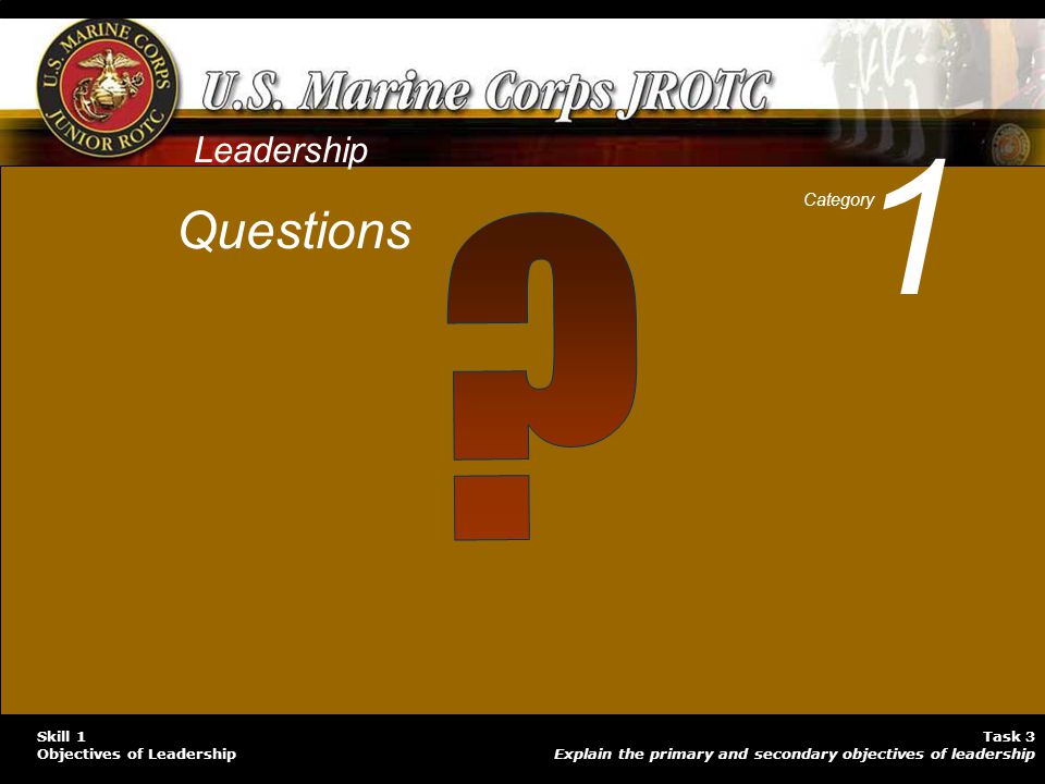 1 Questions Leadership Category