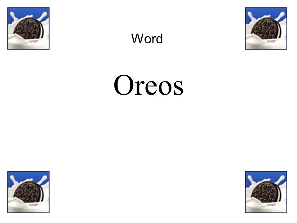 Word Oreos