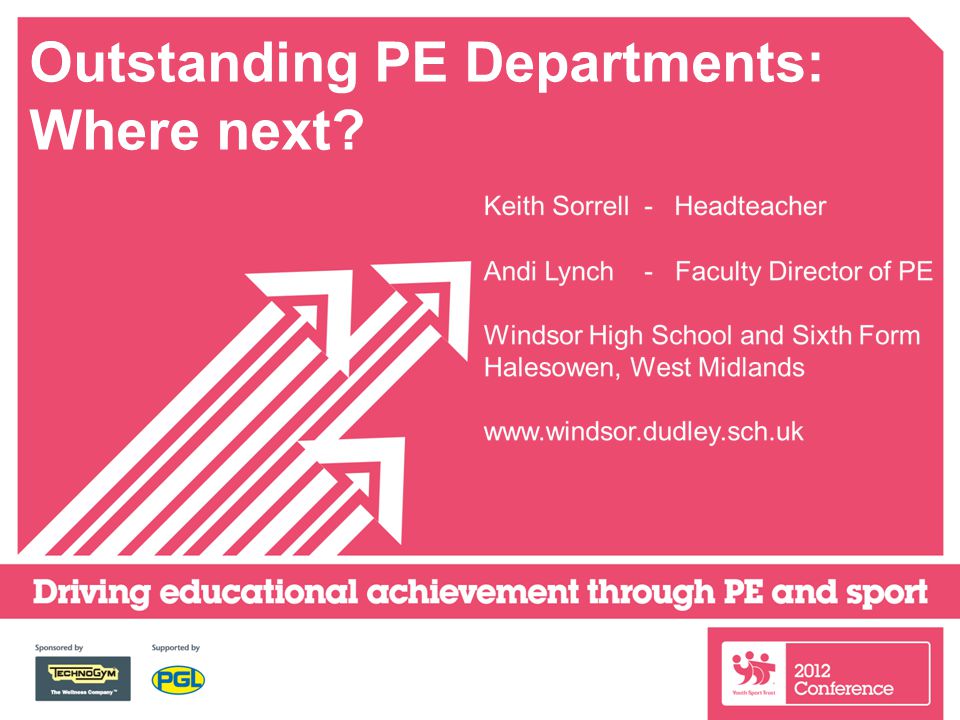 Outstanding PE Departments: Where next