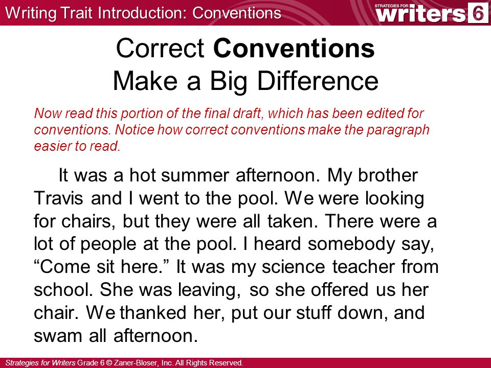 Correct Conventions Make a Big Difference