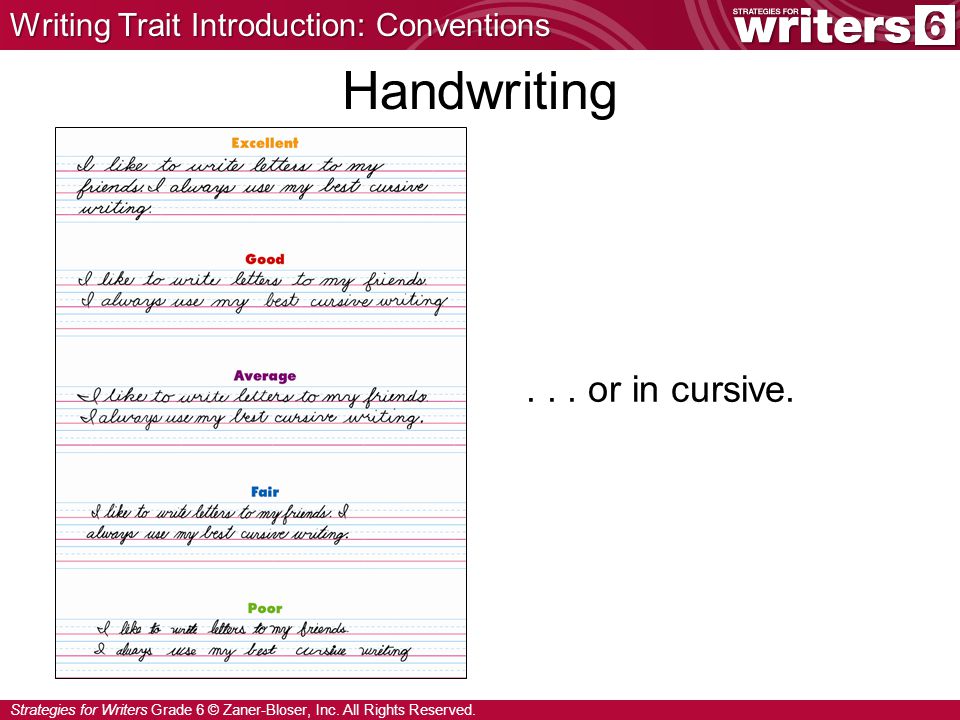 Handwriting or in cursive.