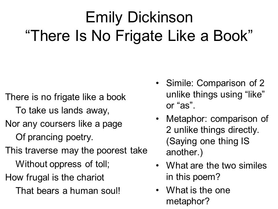 Emily Dickinson There Is No Frigate Like a Book