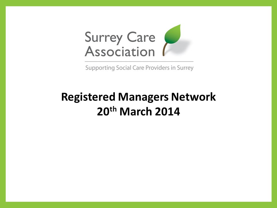 Registered Managers Network