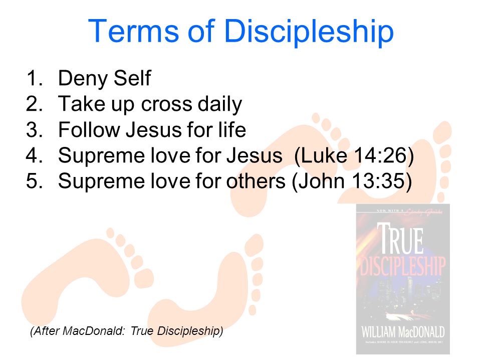 Terms of Discipleship Deny Self Take up cross daily