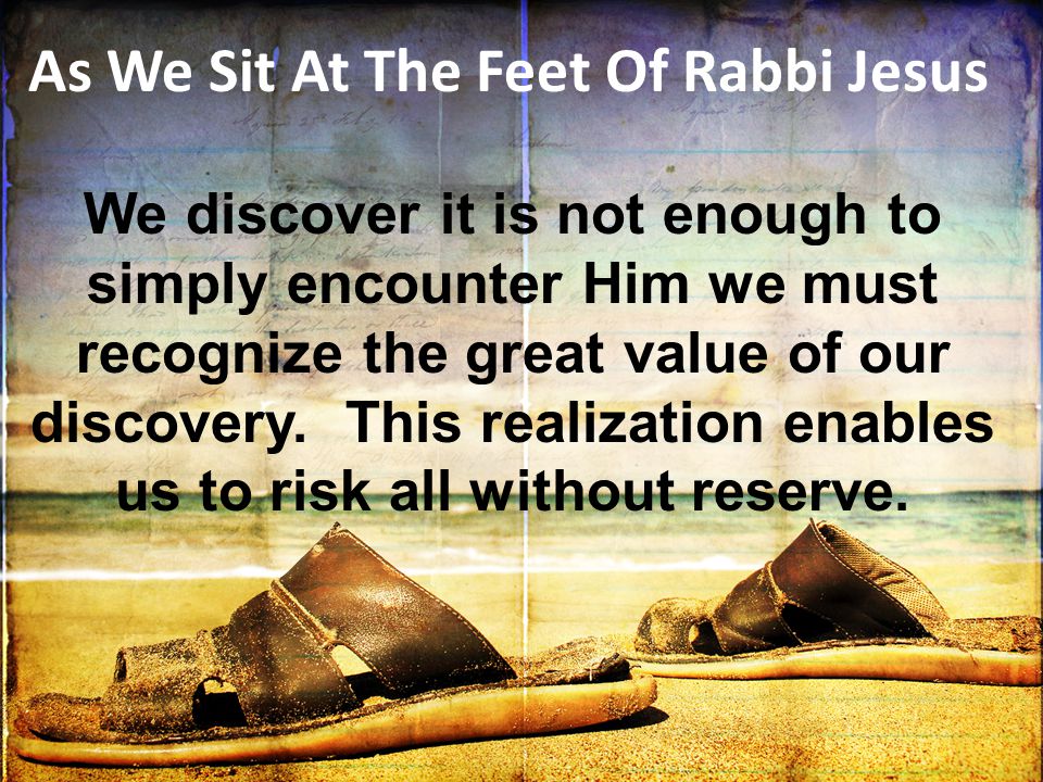 As We Sit At The Feet Of Rabbi Jesus