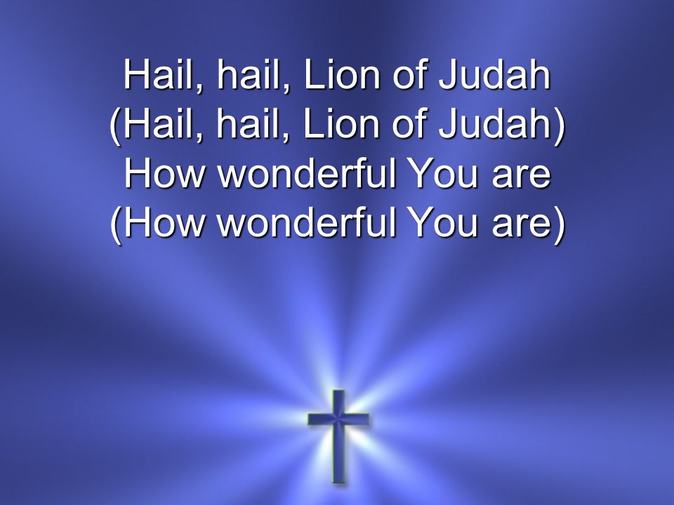 (Hail, hail, Lion of Judah) How wonderful You are