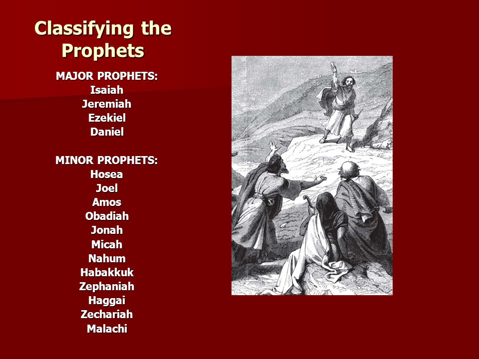Classifying the Prophets