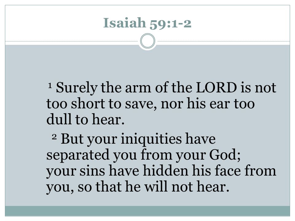 Isaiah 59:1-2
