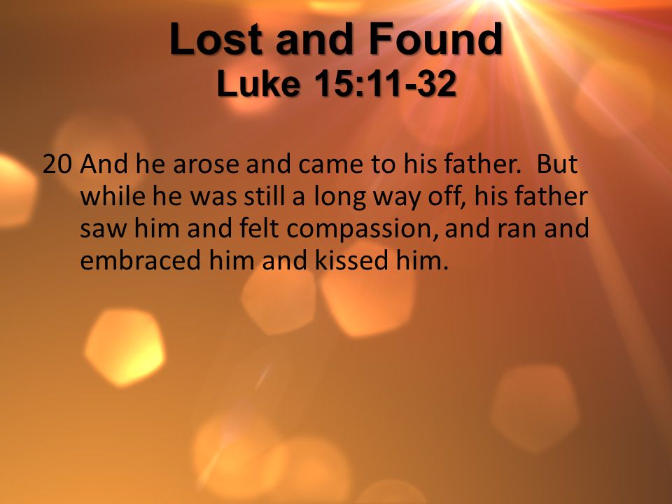 Lost and Found Luke 15:11-32