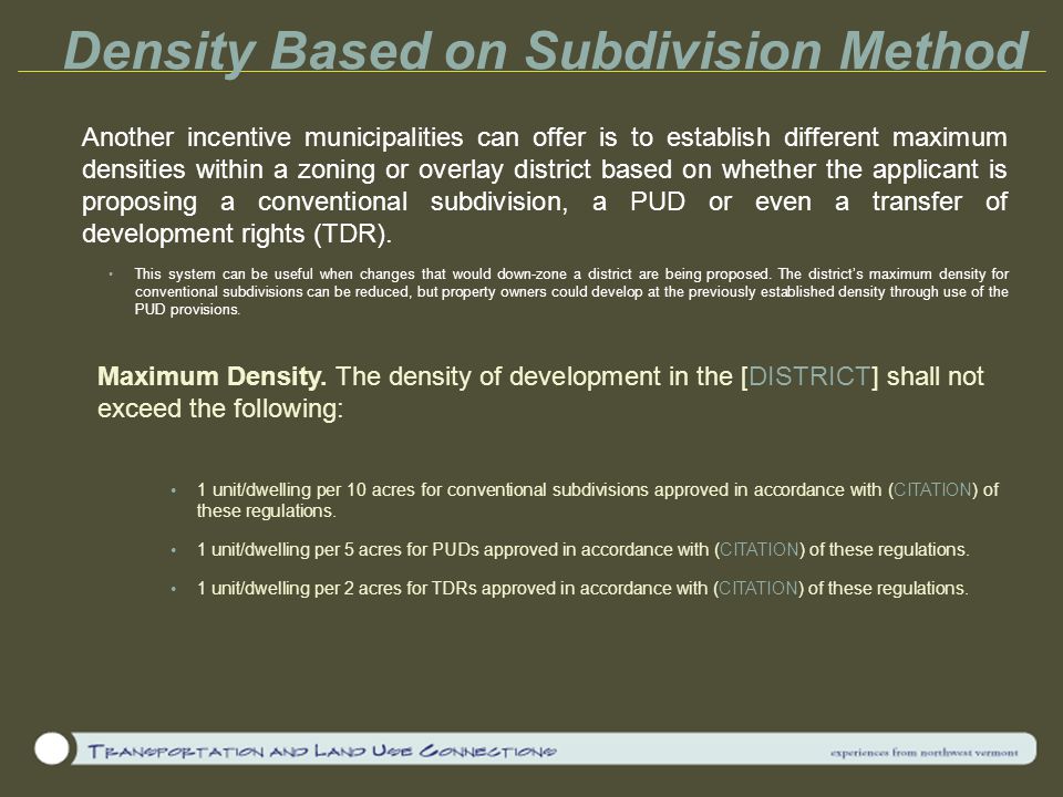 Density Based on Subdivision Method