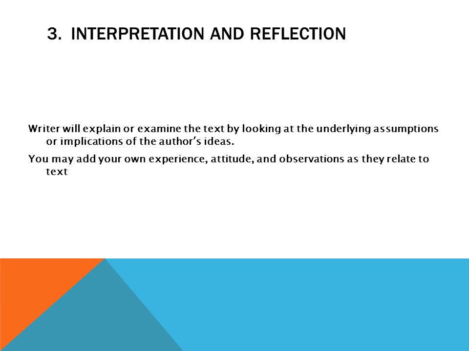 3. Interpretation and Reflection