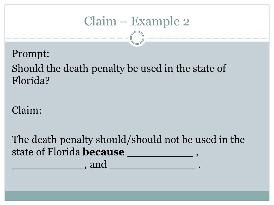 Claim – Example 2 Prompt:
