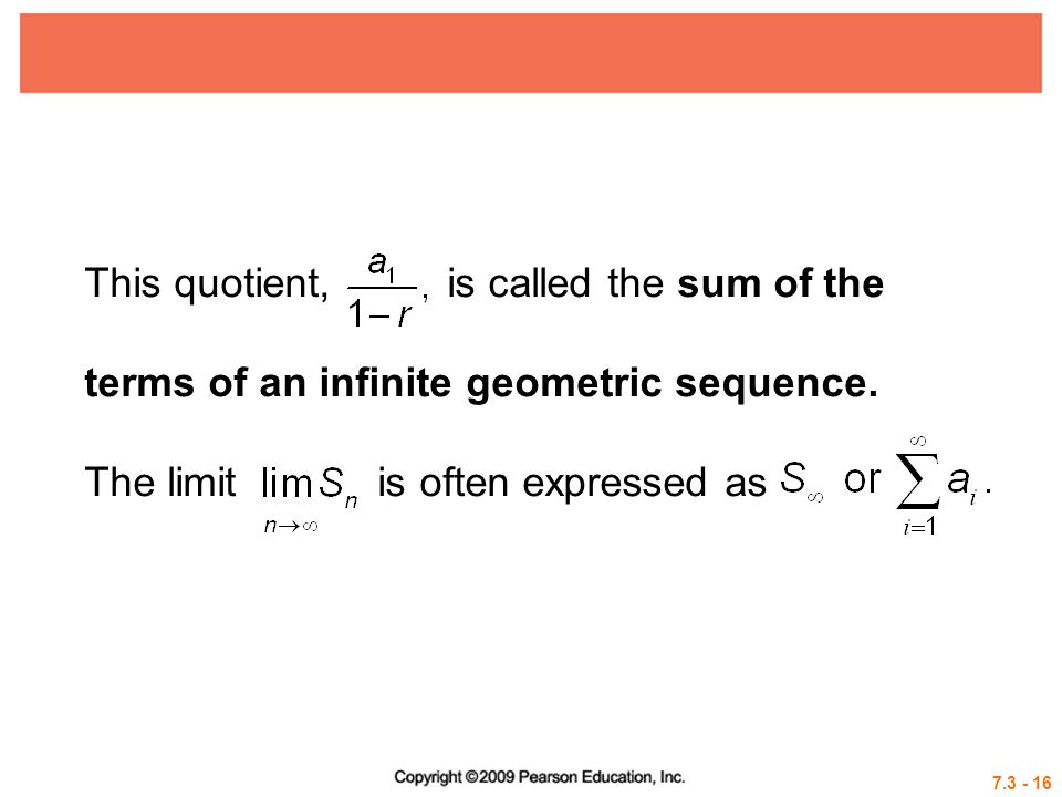 This quotient, is called the sum of the