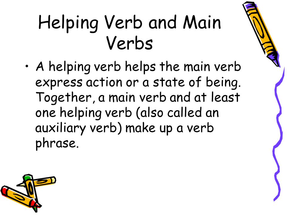 Helping Verb and Main Verbs