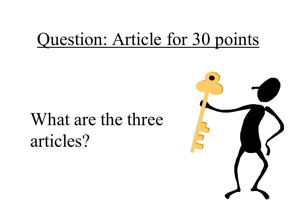 Question: Article for 30 points
