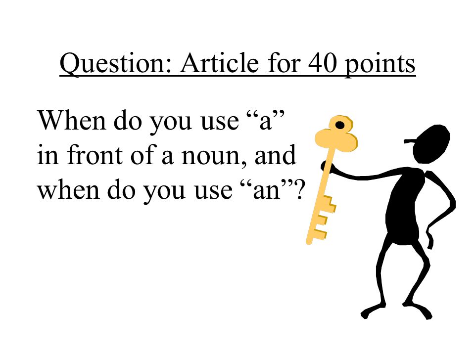 Question: Article for 40 points