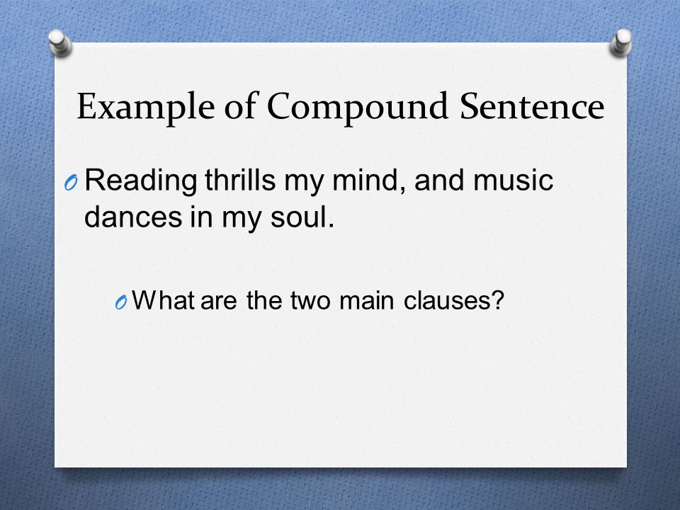 Example of Compound Sentence