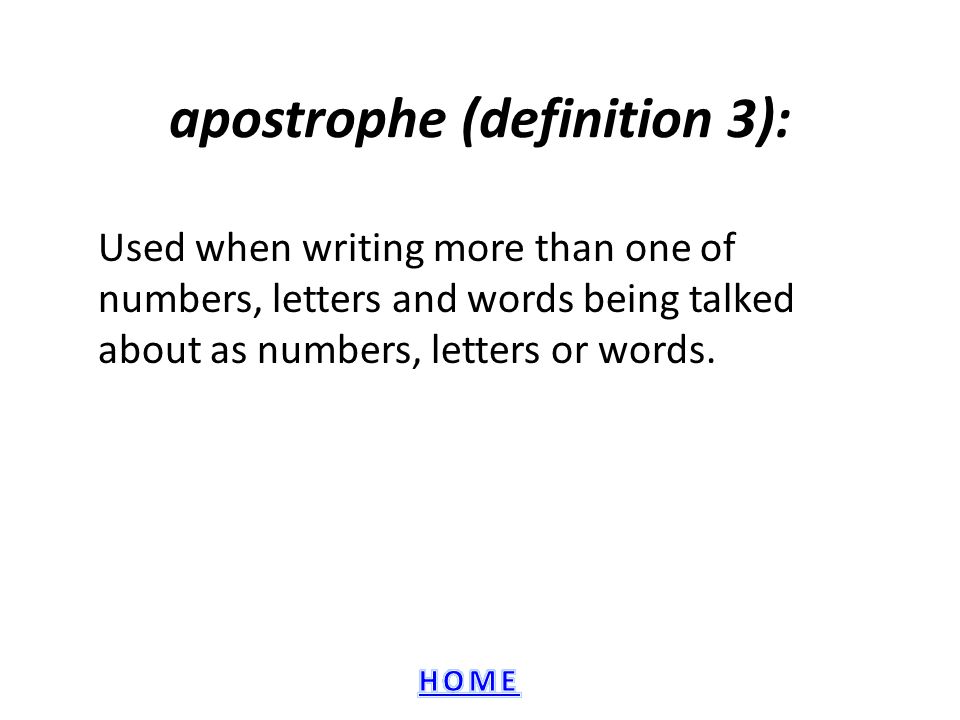 apostrophe (definition 3):