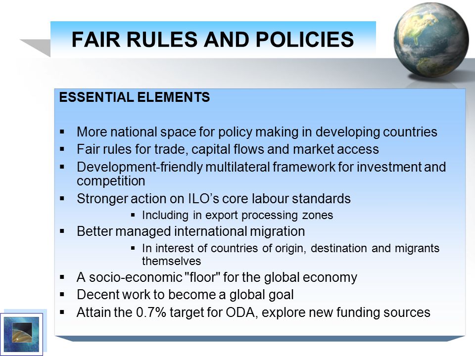 FAIR RULES AND POLICIES