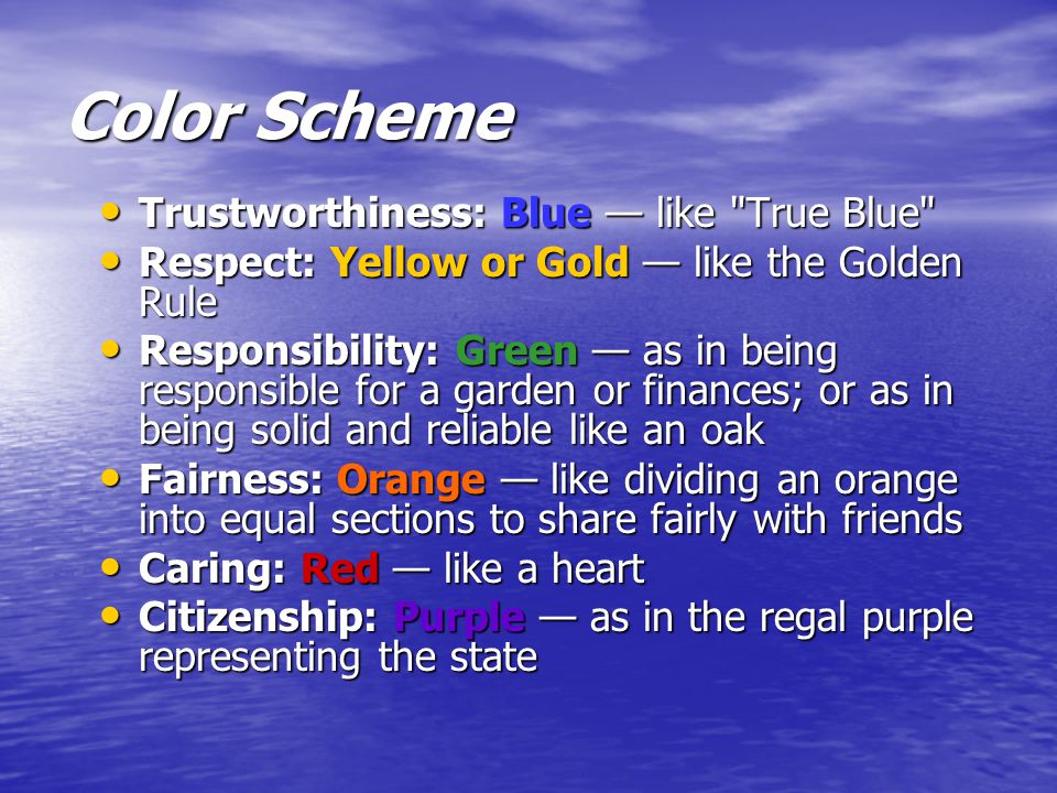 Color Scheme Trustworthiness: Blue — like True Blue