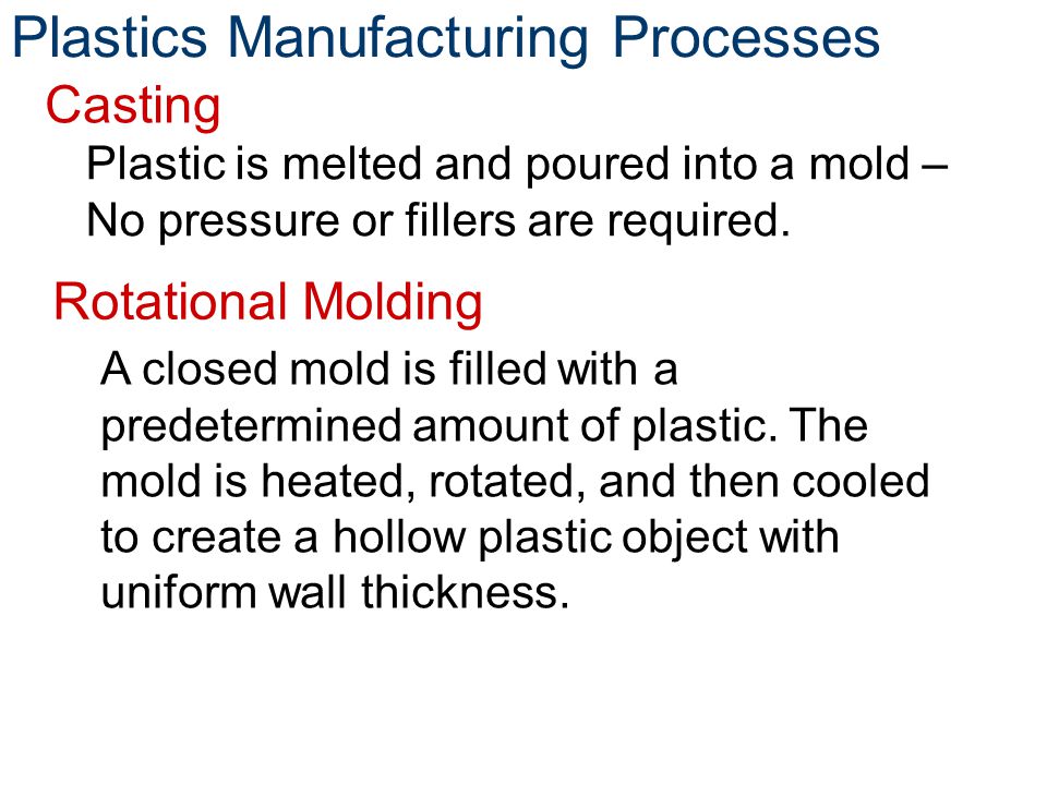 Plastics Manufacturing Processes
