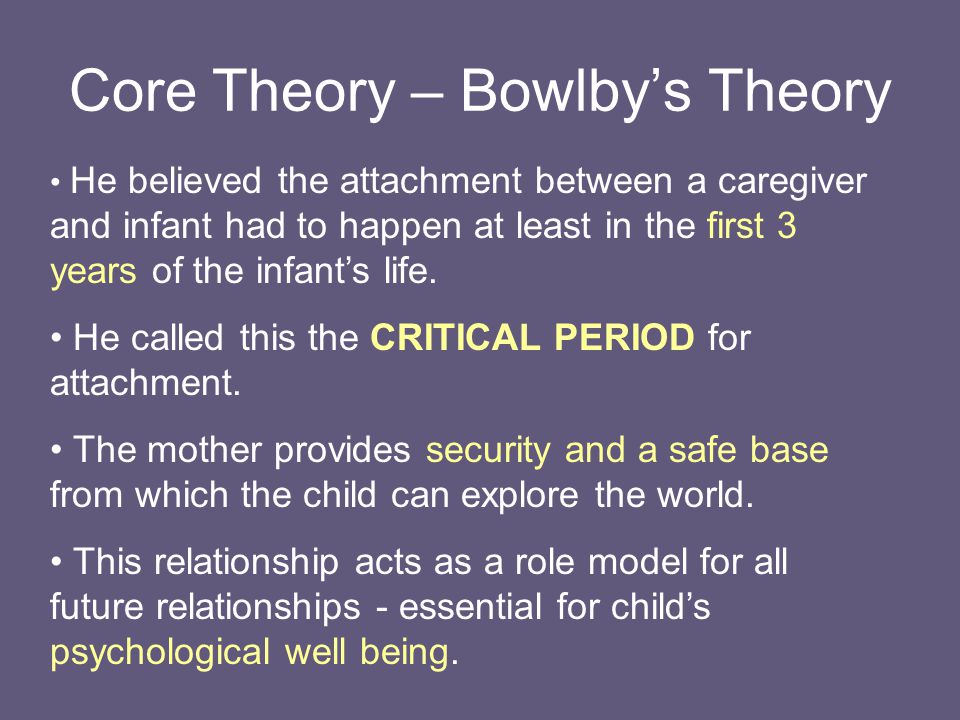 Core Theory – Bowlby’s Theory