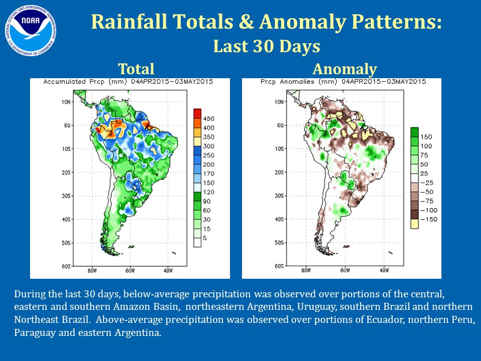 Rainfall Totals & Anomaly Patterns: Last 30 Days
