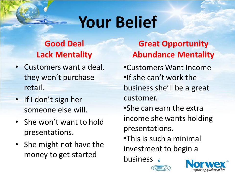 Great Opportunity Abundance Mentality