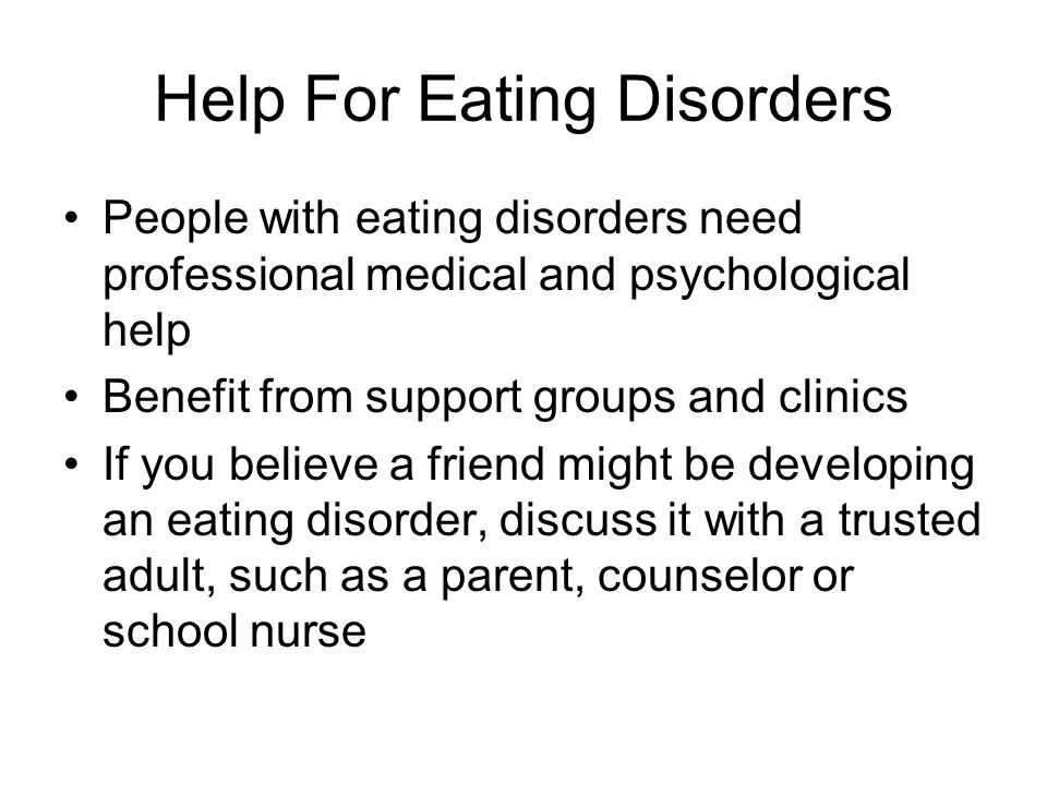 Help For Eating Disorders