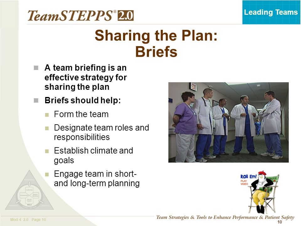 Sharing the Plan: Briefs