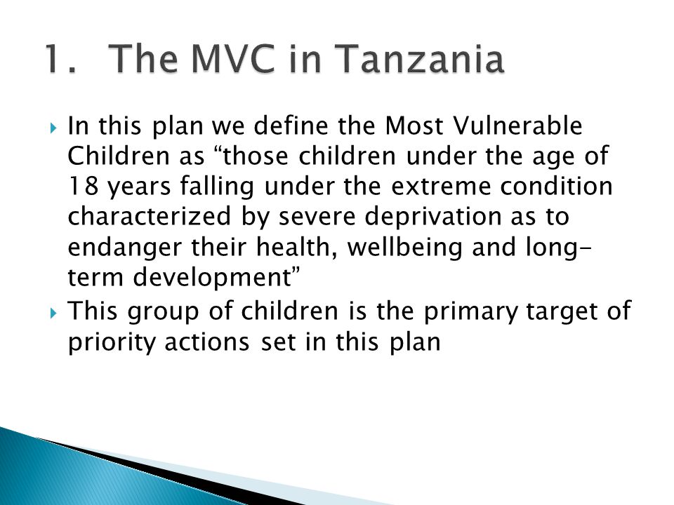 1. The MVC in Tanzania