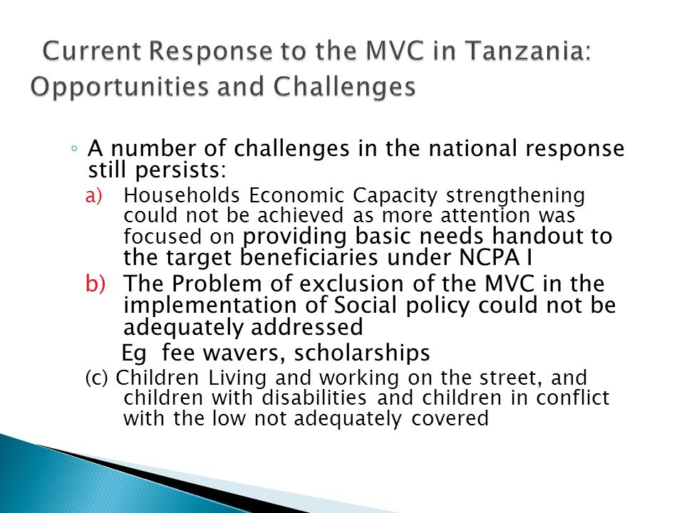 3 Current Response to the MVC in Tanzania: Opportunities and Challenges