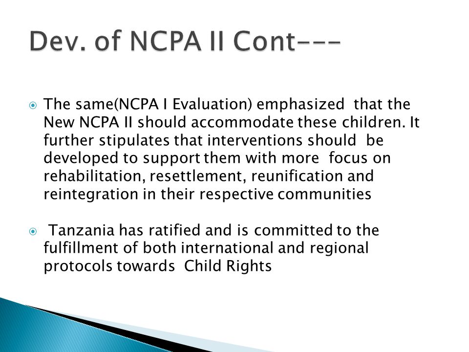 Dev. of NCPA II Cont---