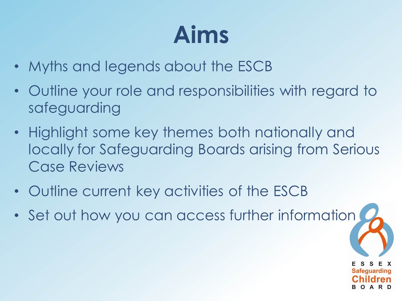 Aims Myths and legends about the ESCB