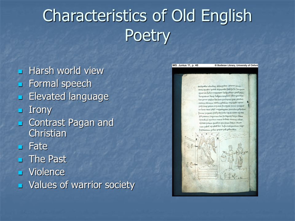 Characteristics of Old English Poetry