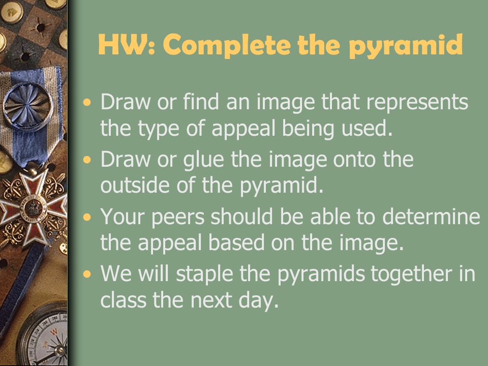 HW: Complete the pyramid