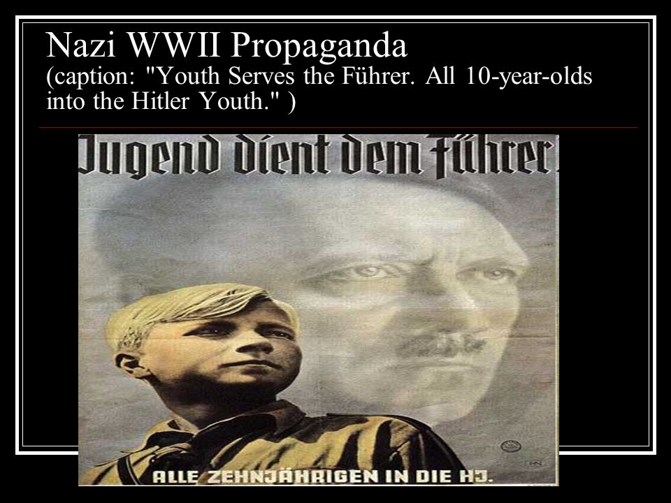 Nazi WWII Propaganda (caption: Youth Serves the Führer