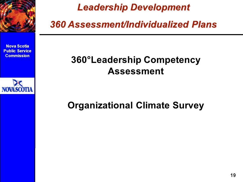 Leadership Development 360 Assessment/Individualized Plans