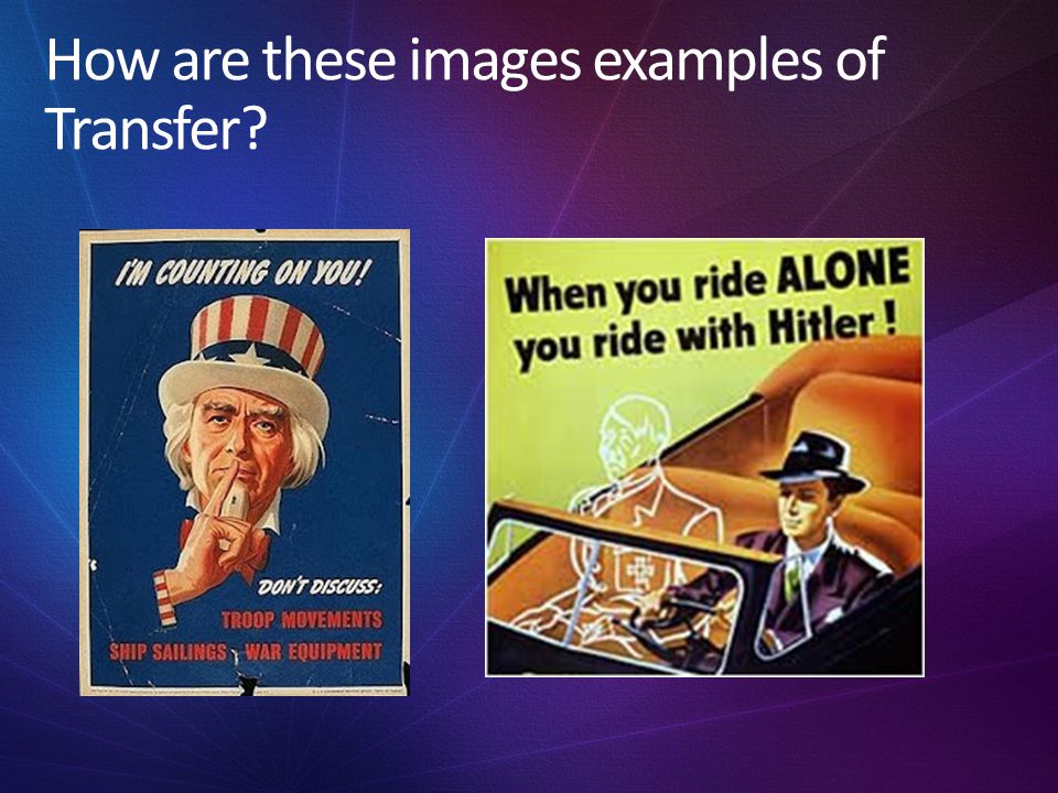 How are these images examples of Transfer