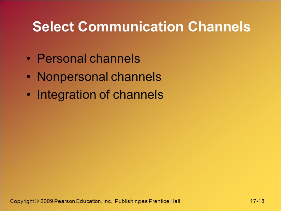Select Communication Channels
