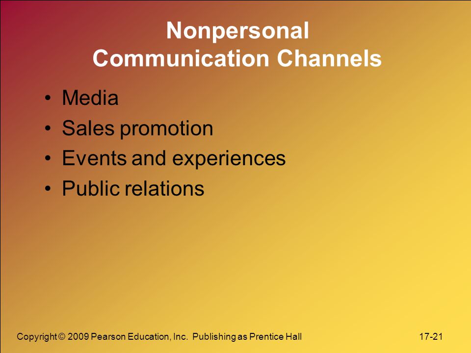 Nonpersonal Communication Channels