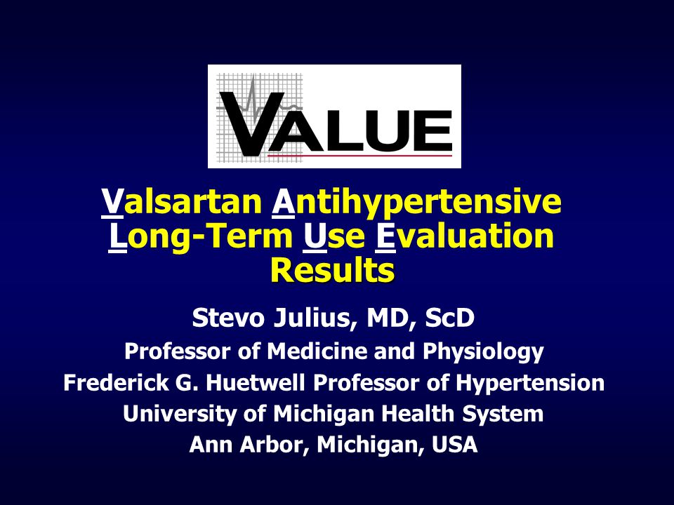 Valsartan Antihypertensive Long-Term Use Evaluation Results
