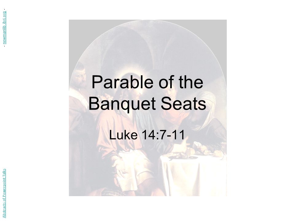 Parable of the Banquet Seats