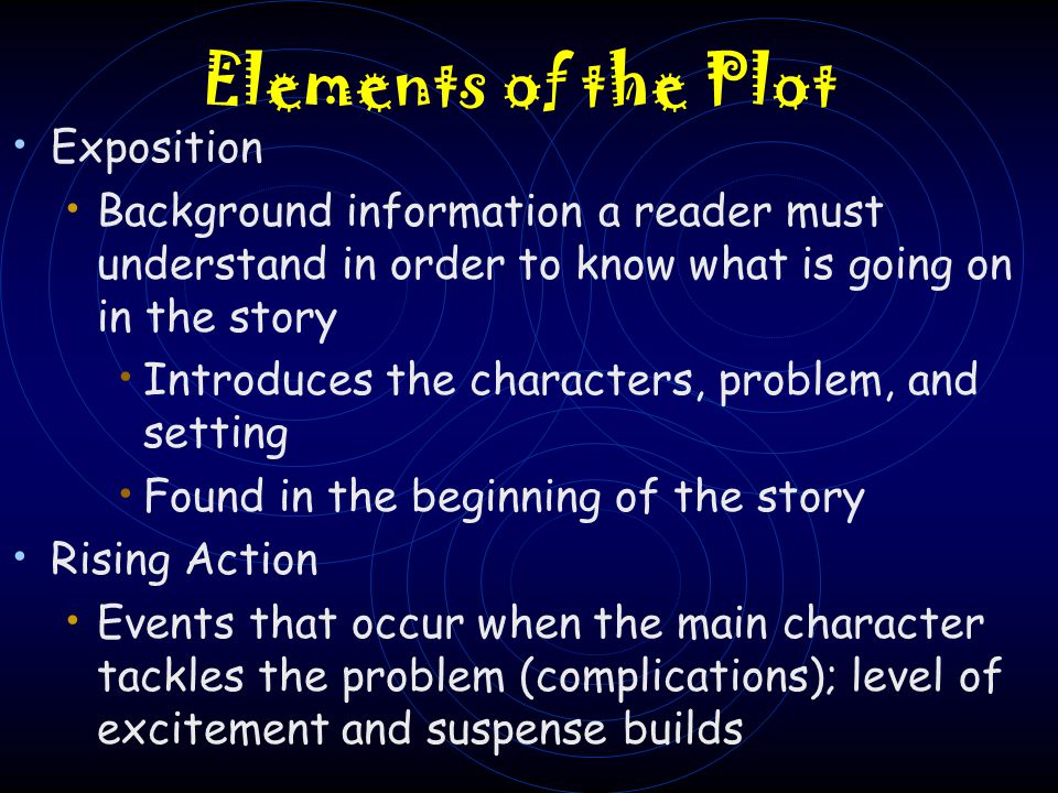 Elements of the Plot Exposition